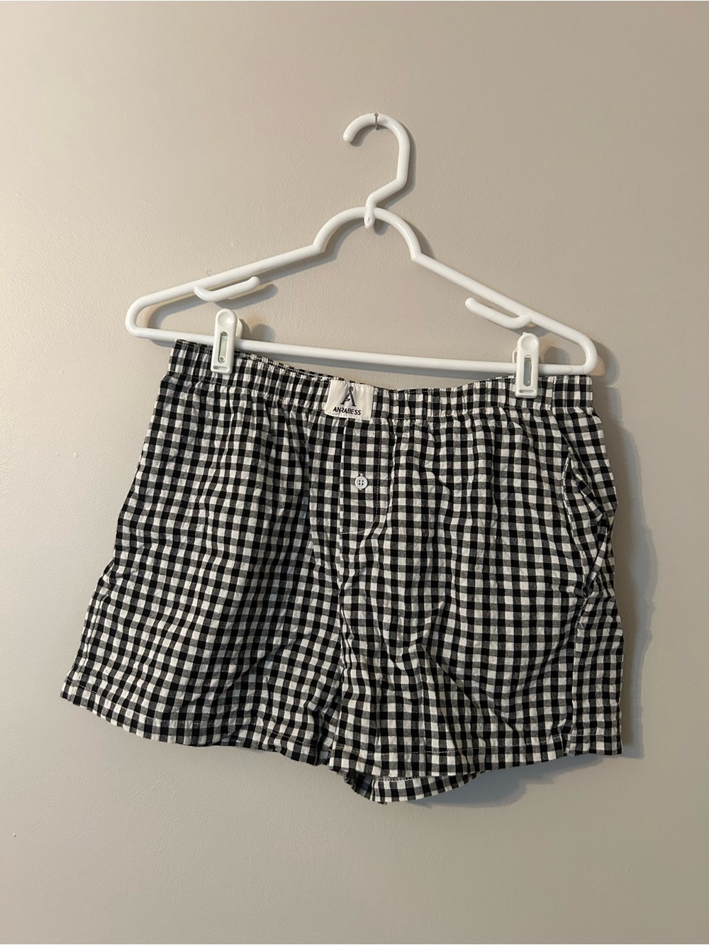 Black and White Gingham Women Shorts